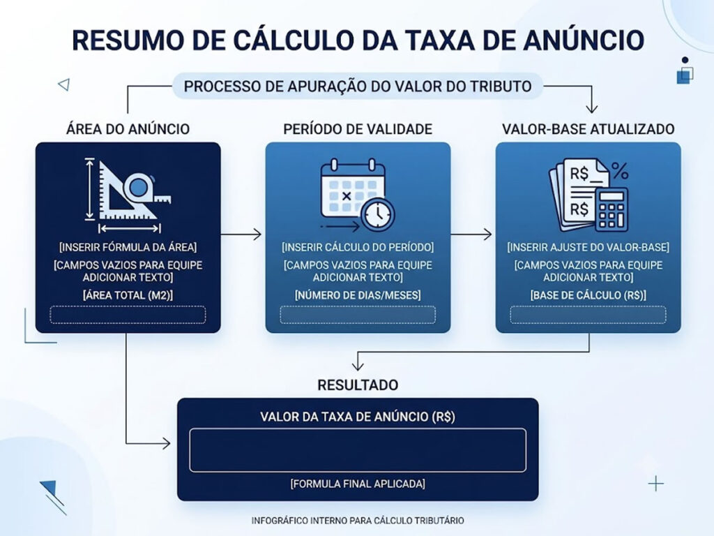 Fórmula de cálculo da taxa de publicidade no Rio de Janeiro